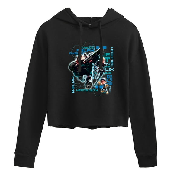 Disney Wreck It Ralph - Hero's Duty - Move Out - Juniors Cropped Pullover Hoodie