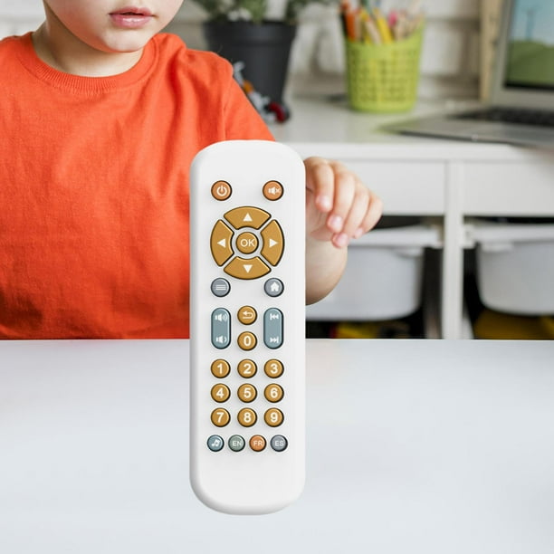 Mando a distancia de TV Hugo musical juguete remoto para niños pequeños con música y luz blanco