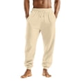 thumbnail image 2 of HKYNLAG Mens Baggy Sweatpants with Pockets Drawstring Elastic Waist Loose Soft Joggers Sweatpants for Workout Running Beige 3XL, 2 of 7