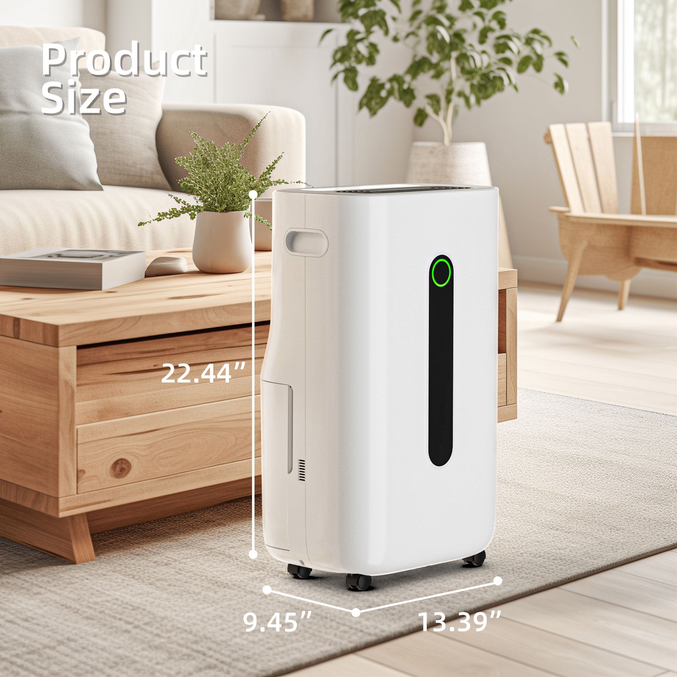 Rocyis 2025 Upgraded 50 Pint (MAX) 5000 sq.ft. Dehumidifier for Home With a 1.7 gallon(6.5 L) water tank, Auto Drain or Manual Drainage, for Basements Large Room (DOE 19Pint )