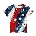 thumbnail image 5 of CONZONE Infant Kids Boys Graphic T Shirts For Fourth Of July Crew Neck Short Sleeve Patriotic Print Breathable Tops Red Size 18-24 Months, 5 of 5