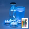 thumbnail image 4 of Submersible LED Lights With Remote Control, 10LED Battery Powered Magnetic Snap On Type Pool Lights, IP68 Waterproof Rechargeable Hot Tub Light For Pool Aquarium Pond, 4 of 6