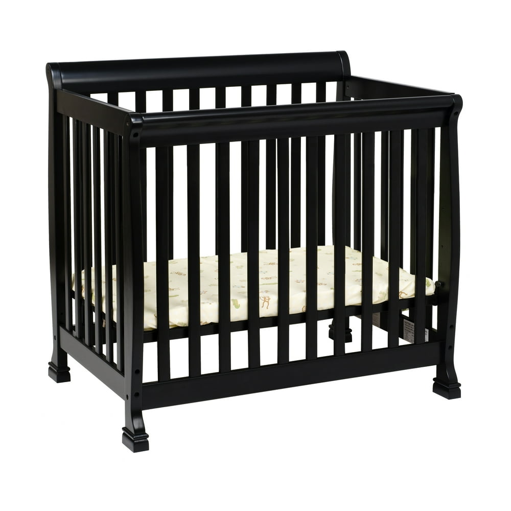 DaVinci Kalani 4in1 Convertible Mini Crib, Ebony Black