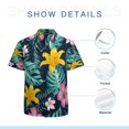 thumbnail image 7 of High Quality Hawaiian Shirts for Men Short Sleeve Aloha Beach Shirt Floral Summer Casual Button Down Shirts Blouses POHLL4, 7 of 7