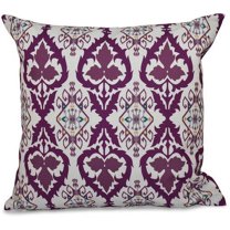 Simply Daisy 16" x 16" Bombay Geometric Outdoor Pillow, Purple