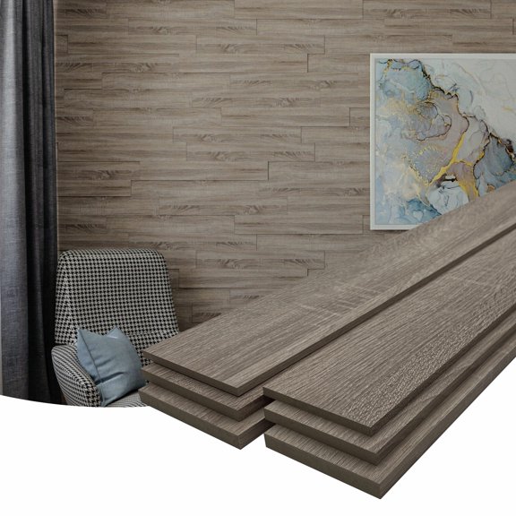 Concord 3D Wall Panels | Accent Wall Panels - Vintage Oak | MDF Slat Planks | Wall Panels for Interior Wall Decor COS-036 (Pack of 18) 12.16 sqft