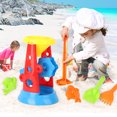 thumbnail image 3 of Juego de juguetes de playa de plástico de 5 piezas, reloj de arena de juguete con pala de cubo de arena para niños en la playa que juegan al aire libre, 3 of 5