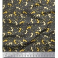 thumbnail image 1 of Soimoi Gray Rayon Crepe Fabric Abstract & Arrow Symbol Printed Craft Fabric by the Yard 46 Inch Wide, 1 of 5