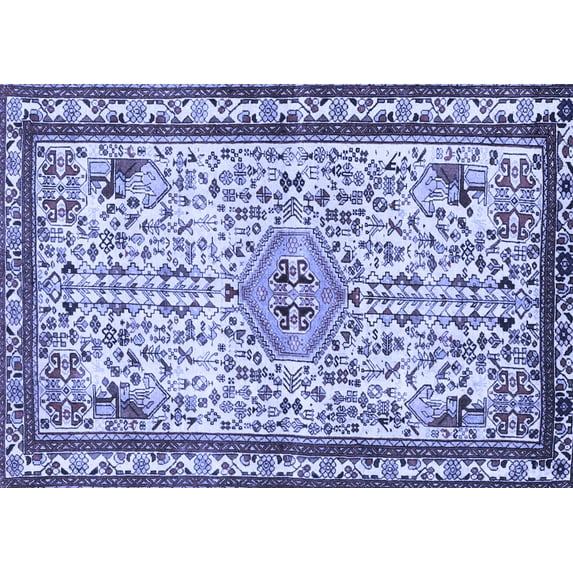 Ahgly Company Indoor Rectangle Persian Blue Traditional Area Rugs, 8' x 12'