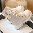 thumbnail image 6 of Cethrio Little Girls Lace Up Boots Size 13(Little Kids), PU Thermal Waterproof Non-slip Winter Shoes White, 6 of 6