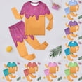 thumbnail image 2 of Tiweut Outfits Set for Boys Long Sleeve Pajama Ice Cream Print Tops and Pants Sleepwear Kids Clothes Suit,3-4 Y, 2 of 5