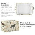 thumbnail image 2 of Yayeee 2 Pack Canvas Storage Basket with Handles for Shelves Fabric Bins Closet Organizer, Cowboy Pattern, 2 of 8