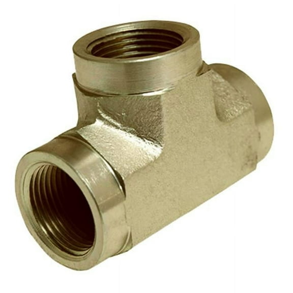 Apache 39006025 0.38 in. Female Pipe x 0.38 in. Female Pipe T Fitting Hydraulic Adapter