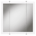 thumbnail image 4 of Design House 30" Wood Wall Mounted Mirrored Tri-View Bathroom Medicine Cabinet, White, 4 of 13