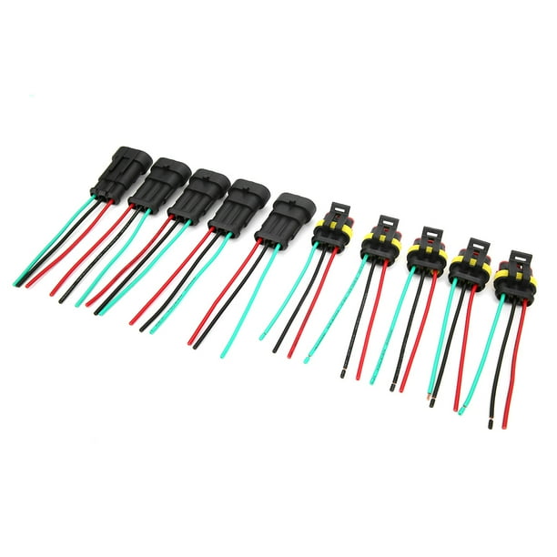 Conector eléctrico impermeable NikouMX 5 juegos 1/2/3 pines alta capacidad
