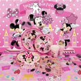 thumbnail image 4 of Disney-decoración de fiesta de cumpleaños de Minnie y Mickey Mouse, globo de papel de aluminio para niños y niñas, suministros para eventos, vajilla desechable, 4 of 5