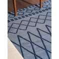 thumbnail image 5 of HAND KNOTTED WOOL GEOMETRIC MODERN AREA RUGS - 10'x14', Rectangle Shape, Light Blue Blue Color, Classic Traditional Design, Low Pile Handmade Area Rugs for Living Room, Bed Room (N01117), 5 of 8