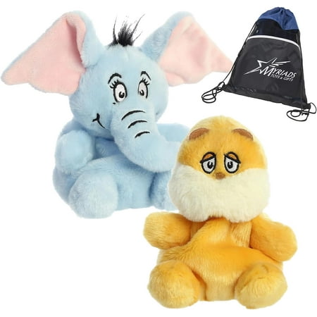 Aurora Palm Pals Dr. Seuss - Horton & Lorax 5" Plush with Exclusive Drawstring Bag
