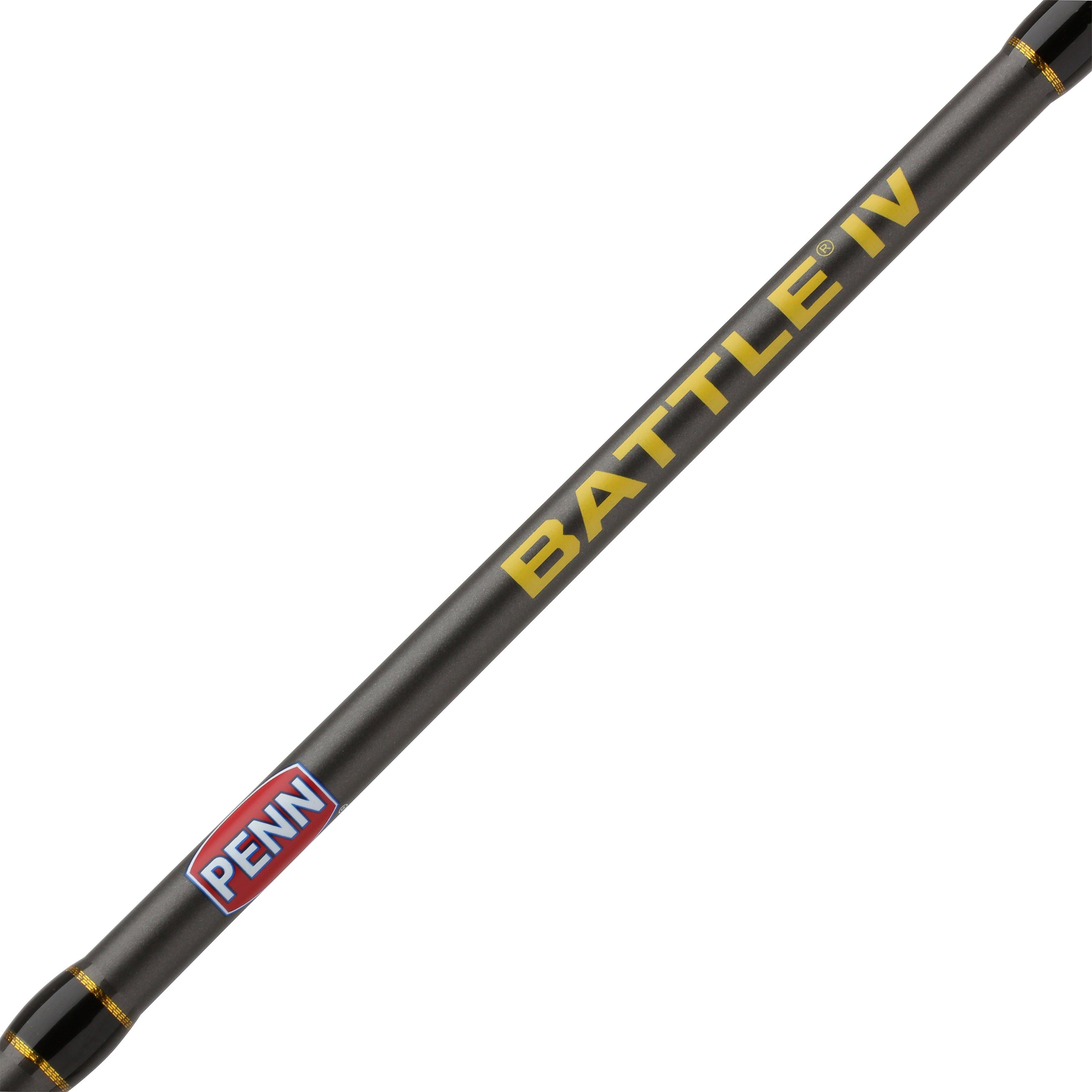 PENN Battle IV Spinning Fishing Combo, 6'6" Medium Light Rod, 2000 Size Reel