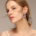 thumbnail image 6 of American Patriotic Earrings American Flag Red White And Blue Earrings For Women 4th Of July Dangle Earrings For Women Openwork Star Shape, 6 of 9