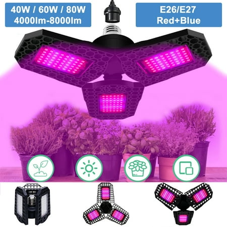 

Gostoto Foldable LED Plant Grow Light Bulb Plants Succulents Vegetables Flowers Growing Lamp