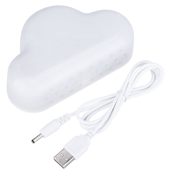 Reloj magnético en forma de nube alarma temperatura digital repetición calendario activación por voz blanco