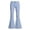Blue, variant on Xijirk Solid Polyester Kids Flare Bell Bottom Pants Girls Casual Daily Stretch Long Trousers Campus Streetwear Pants White,9-10 Years