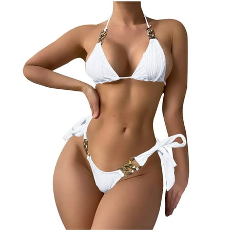 Great Gifts for Less Ofreoo Cheeky Thong Bikini Mini String Swimsuits with Ties for Women