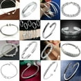 thumbnail image 2 of K-KED Women Bangle Bracelet 925 Sterling Solid Silver Crystal Cuff Bracelet Delicate Jewelry US-#8, 2 of 9