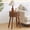 Boho Round-Walnut, variant on Wirrytor Round Side Table Set of 2, Fluted End Table, Mid Century Modern Small Accent Tables, Bedside Table, Couch Side Table, Nightstand for Bedroom Couch,Oak