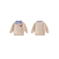 thumbnail image 2 of BemeyourBBs Toddler Baby Boy Patriotic Sweatshirt Shirts Infant Baby Boys 4th of July Outfit USA Flag in Tractor Embroidery Long Sleeve Lapel Half Zipper Pullover Sweater Shirt Tops, 2 of 9