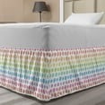 thumbnail image 1 of Abstract Bed Skirt, Continuing Print of Colorful Pastel Tone Polka Dots on a Plain Background, Elastic Bedskirt Dust Ruffle Wrap Around for Bedding Decor, 4 Sizes, Multicolor, by Ambesonne, 1 of 2
