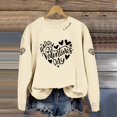 thumbnail image 4 of Love Heart Sweatshirt for Women Graphic Shirts Print Long Sleeve Crewneck Casual Soft Cozy Loungewear Athletic Wear Fashion Fall Plus Size Pullover Sweater, 4 of 5