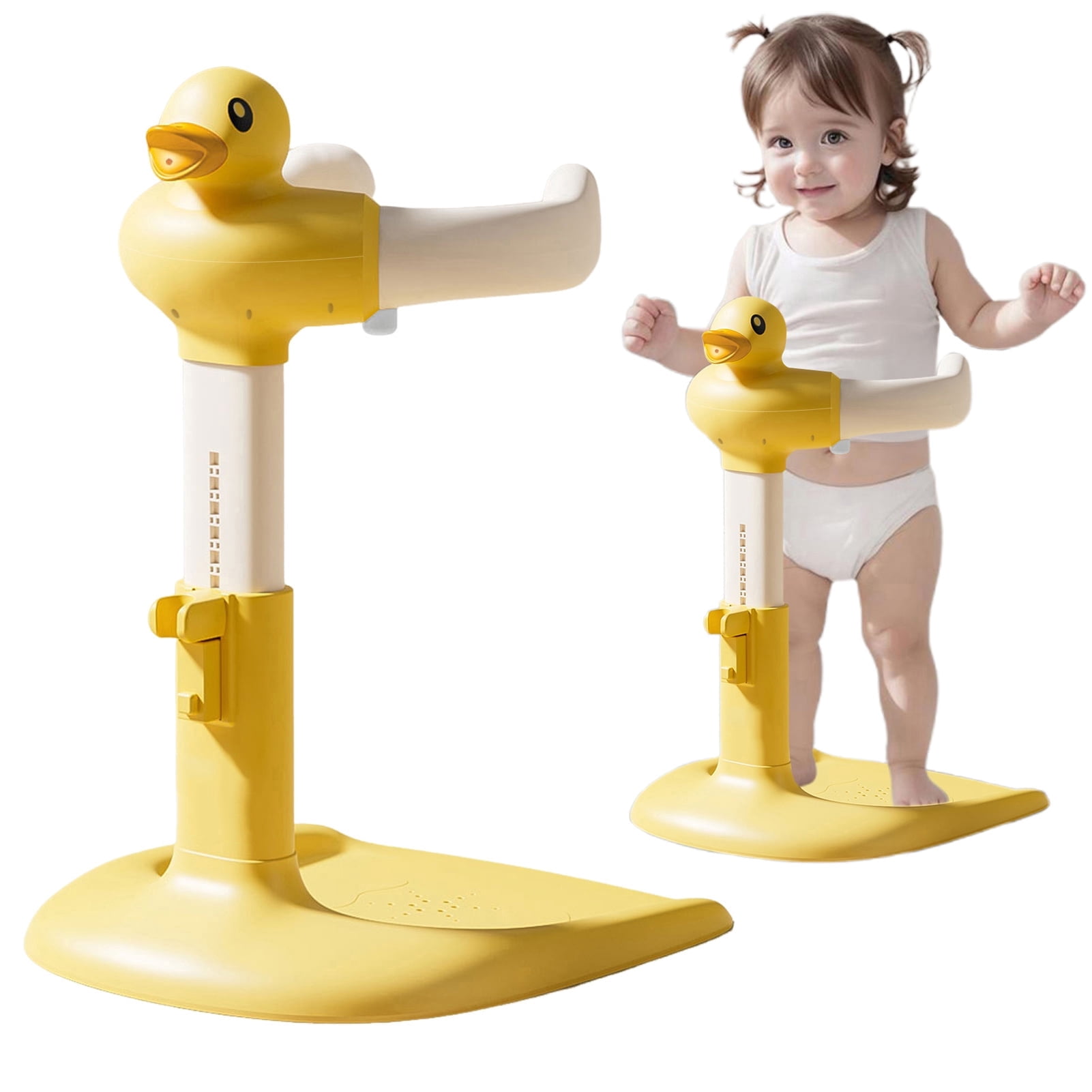 Baby Shower Rack Height Width Adjustable Anti-Slip Base Baby Bath Rack Duck Design Portable Toddler Bath Stand