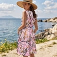 thumbnail image 2 of Garronmavis His and Hers Matching Outfits Mens Button Down Shirt Soft Beach Shirts and Womens Summer Dresses Camo Hunting A-Line Polyester Vacation Sleeveless Crewneck Sundress, 2 of 7