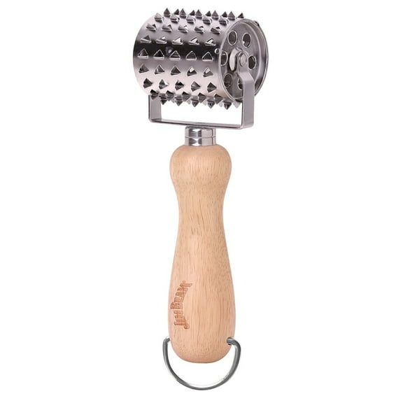 Jim Beam JB0150 Rolling Stainless Steel Meat Tenderizer with Wood Handle