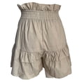 thumbnail image 7 of CAIVO Women Summer Fashion Waist Cinching Ruffle Casual Shorts Loose Fit Beach Bottoms Stylish Outdoor Work Solid Color Bottoms, 7 of 7