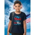 thumbnail image 2 of My Heart Beats Red White Blue T-Shirt Juniors -Image by Shutterstock,  Large, 2 of 4