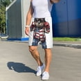 thumbnail image 5 of Wukai Patriotic Boxing Bear Art Men’s Short Pajama Pants With Pockets Soft Sleep Pj Shorts for Men-Medium, 5 of 6