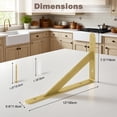 thumbnail image 3 of Heavy Duty Shelf Brackets Triangle Shelving Brackets Right Angle Wall Mounted Shelf Supporters Set of, 3 of 6