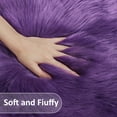 thumbnail image 4 of REGALWOVEN Faux Fur Area Rug Shaggy Floor Mat, Purple 2x5 feet Rectangle, 4 of 8