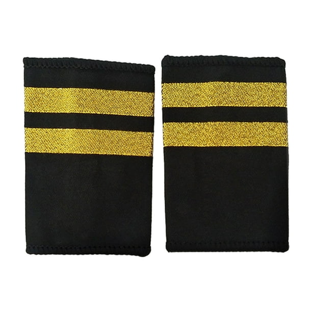 Wosthever Charreteras de piloto de línea aérea, delicadas y únicas, de poliéster, 2 uds., para un aspecto elegante, fáciles de duraderas Tela de costura y artesanía 2 barras