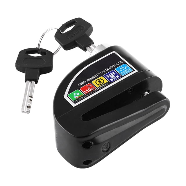 Bloqueo de freno de disco con alarma Bling Bling para motocicleta scooter y bicicleta