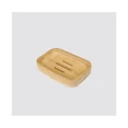 thumbnail image 1 of Jabonera de madera natural de bambú para baño, cocina, esponjas, accesorios de almacenamiento, 2 piezas, marrón, 1 of 5