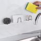 thumbnail image 2 of Soporte para esponja para fregadero de cocina, acero inoxidable, diseño de drenaje con adhesivo fuerte, soporte para esponja ideal para un secado rápido e higiénico, instalación autoadhesiva para el, 2 of 4