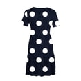 thumbnail image 4 of Wancir Summer Dresses for Women 2024 Casual T Shirt Crewneck Petal Sleeve Swing Vacation Dress with Pockets, 4 of 6