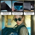 thumbnail image 3 of Funda para gafas de sol MyEyeGlassCase Squeeze Top XL de piel negra, 3 of 6