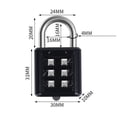 thumbnail image 3 of SPRING Cadenas à Combinaison de Mots de Passe à 6 Chiffres en Alliage de Zinc pour Valise pour Serrure à Mot de Passe Noir, 3 of 6