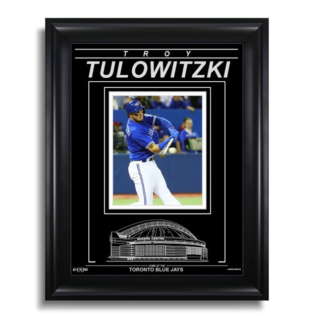 Troy Tulowitzki Toronto Blue Jays Engraved Framed Photo - Action Hit
