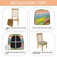 thumbnail image 4 of Pioneer Flower Seat Covers for Dining Room Chairs Set Of 4,Stretch Printed Washable Chair Seat Cover with Elastic Ties and Button,Removable Waterproof Couch Cushion Covers, 4 of 6